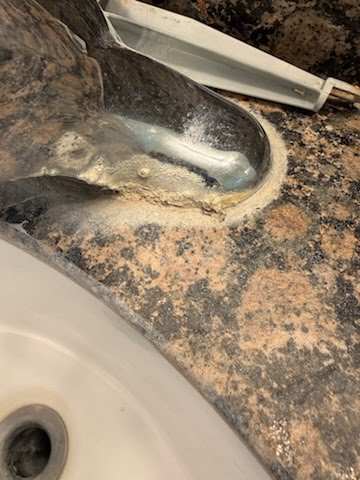 Sink & Counter Restore before cleaning